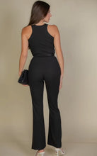 Load image into Gallery viewer, Karime Black or Pink Ribbed Crop Top/ Bootcut Pant Set