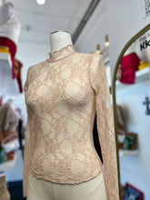 Load image into Gallery viewer, Lola Lace Mock Neck Stretchy Lace Long Sleeve Top