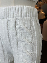 Load image into Gallery viewer, Tatiana White Cable Knit 2 Pc Shorts Set