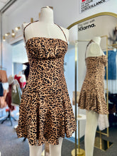 Load image into Gallery viewer, Vivienne Leopard Print Flowy Tie Back Mini Dress