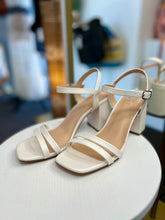 Load image into Gallery viewer, Xaviera Open Front White Chunky Heels