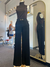 Load image into Gallery viewer, Brooke Black or Dark Teal Side Pockets Gold Charm Front Trousers