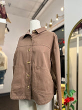 Load image into Gallery viewer, Jenna Brushed Twill Trucker Jacket