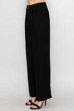 Load image into Gallery viewer, Brianna White or Black Pleated Wide Leg Elastic Waist Pants