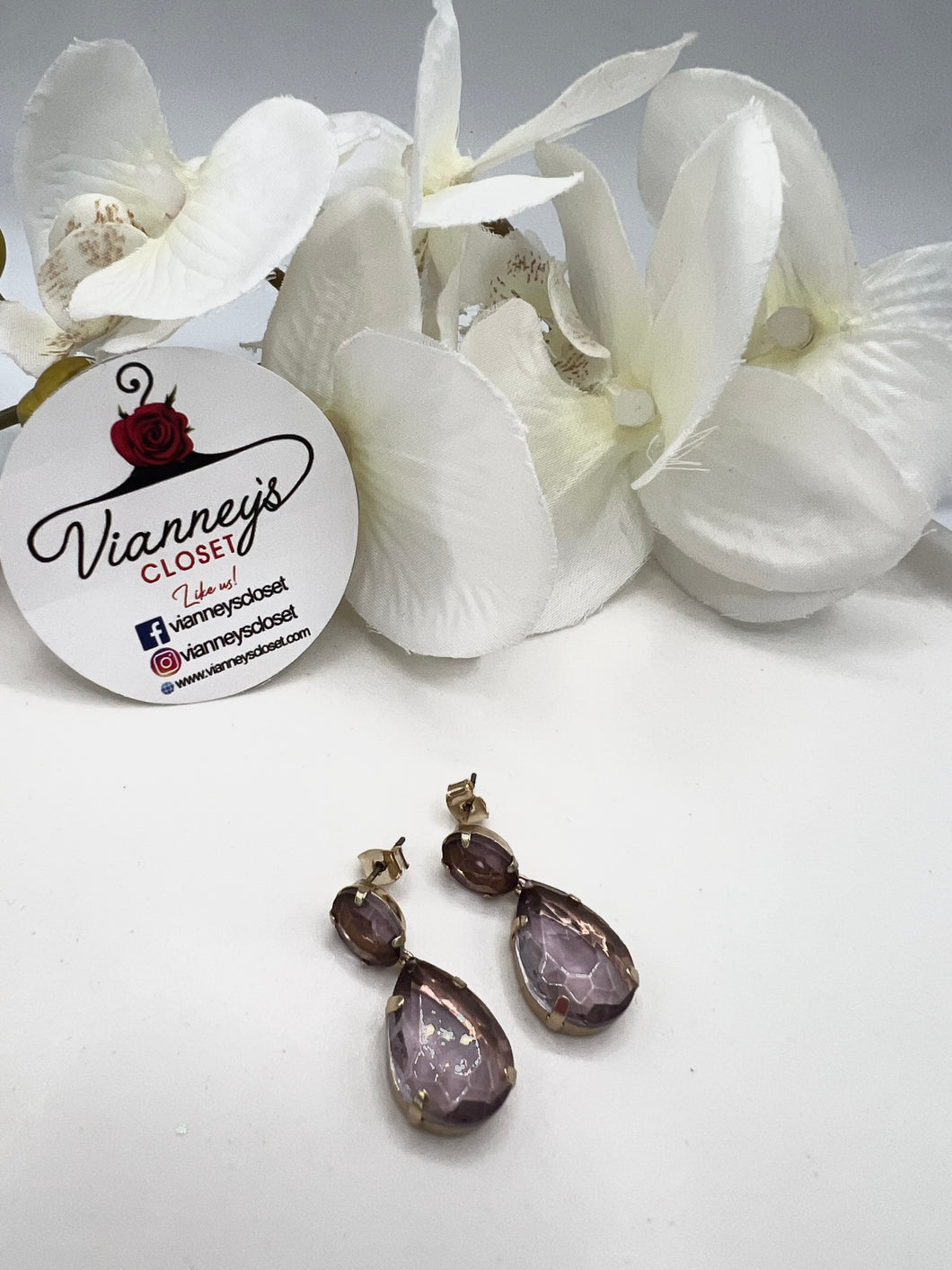 Lucy Lavender Drop Earrings