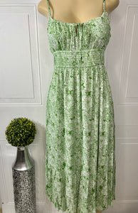 Breanna Green Floral Long Dress