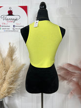 Load image into Gallery viewer, Eva Black, White, Kelly Green, Lime Ribbed Stretchy Crop Tank