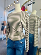 Load image into Gallery viewer, Melanie Round Neck Long Sleeve Ruched Knit Top