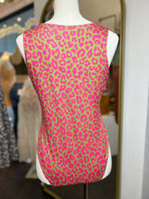 Load image into Gallery viewer, Germionie Pink/Brown Animal Print Bodysuit