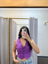 Load image into Gallery viewer, Carolina Purple Button-Down Vest