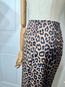 Melanie Animal Print Maxi Flared hidden back zipper skirt