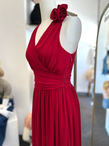 Sheila Red Maxi V Neck Dress