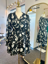 Load image into Gallery viewer, Audrey Black/Silver Long sleeve Dress