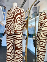 Load image into Gallery viewer, Zena Brown Satin Pant Set