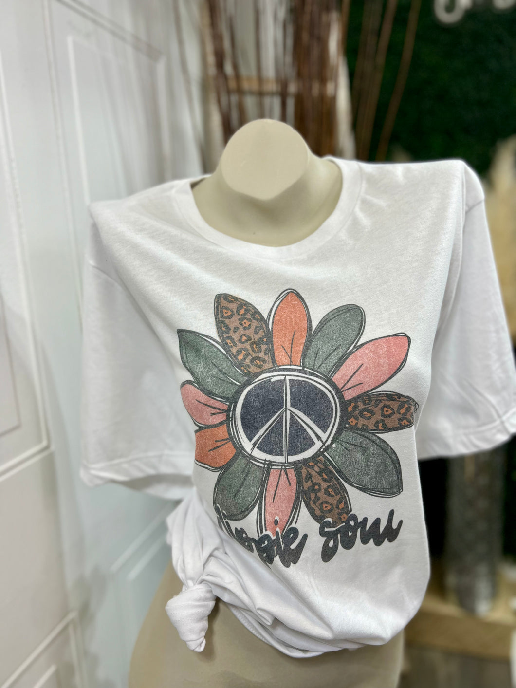 Harley White Round Neck Tee