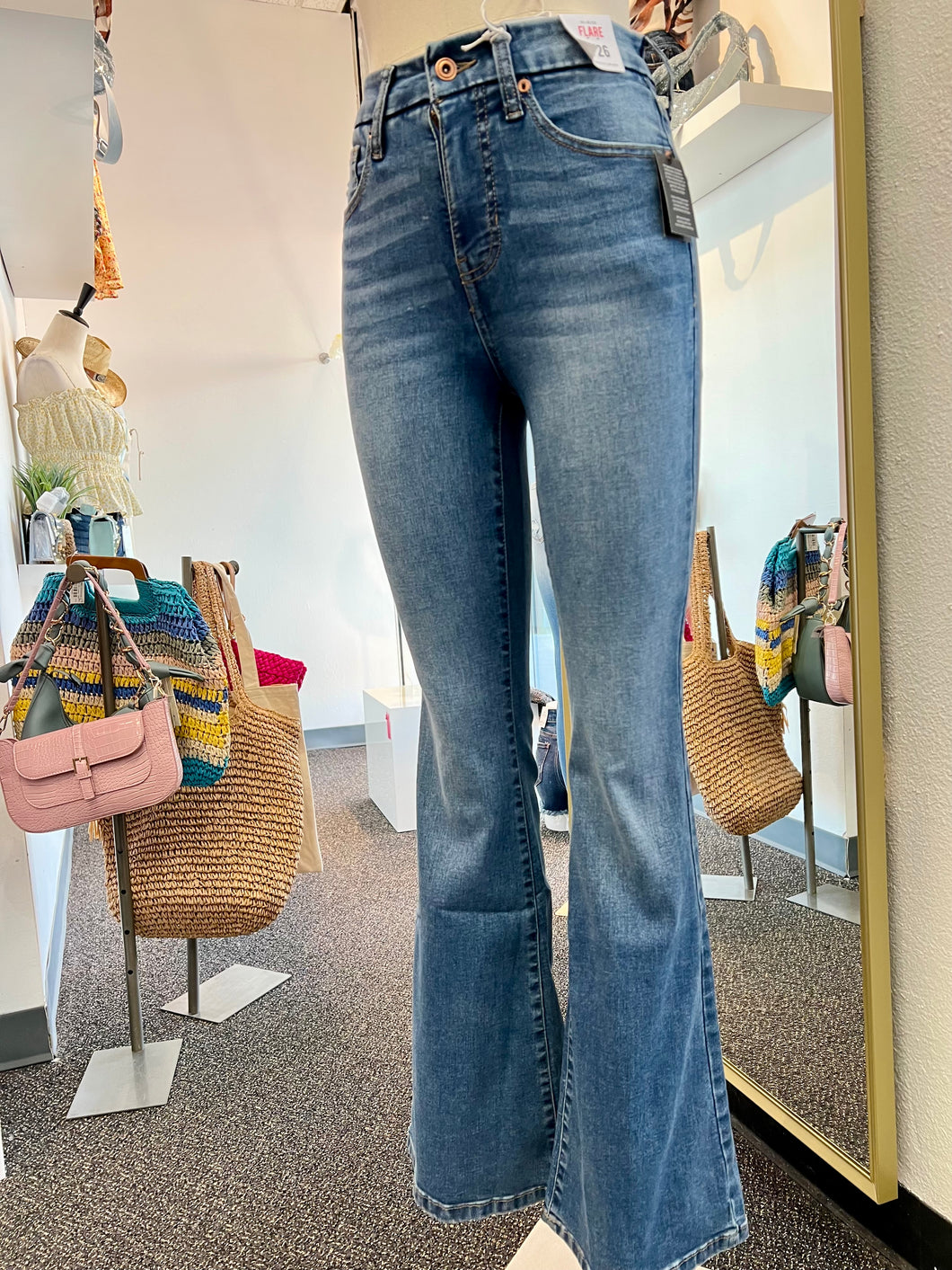 Alexandra Flare Medium Wash Stretchy Jeans