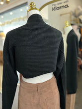 Load image into Gallery viewer, Olivia Burgundy or Black Knit Open Front Cropped Cardigan