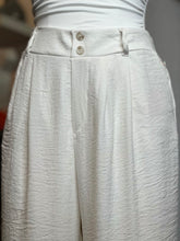Load image into Gallery viewer, Brianna White or Black Pleated Wide Leg Elastic Waist Pants