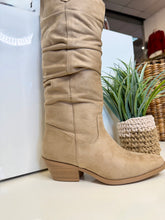 Load image into Gallery viewer, Sophie Black or Sand Suede Western Chunky Boot