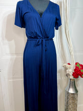 Load image into Gallery viewer, Ariana Navy Blue Stretchy Jumpsuit