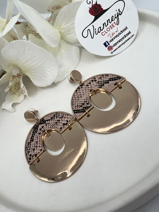 Marifer Gold Animal Print Earrings