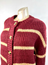 Load image into Gallery viewer, Itza Fluffy striped button-down cardigan