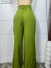 Load image into Gallery viewer, Elaine Olive, Natural, Pink High Waist Belted Wide Leg Pants