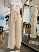 Load image into Gallery viewer, Melanie Black or Bone Stretchy Wide Leg Trousers
