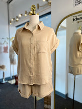 Load image into Gallery viewer, Hailey Light Taupe Button Up Blouse