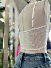 Load image into Gallery viewer, Evelyn White Spaghetti Strap Corset
