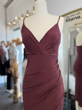 Load image into Gallery viewer, Lizeth Black,Pink or Burgundy Side Rushing Detail Midi Dress