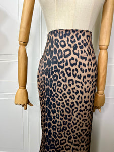 Melanie Animal Print Maxi Flared hidden back zipper skirt