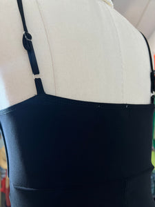Lizeth Black or Pink Side Rushing Detail Midi Dress