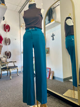 Load image into Gallery viewer, Brooke Black or Dark Teal Side Pockets Gold Charm Front Trousers