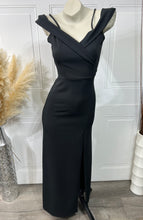 Load image into Gallery viewer, Abigail Red, Royal or Black Stretchy Off The Shoulder Gown