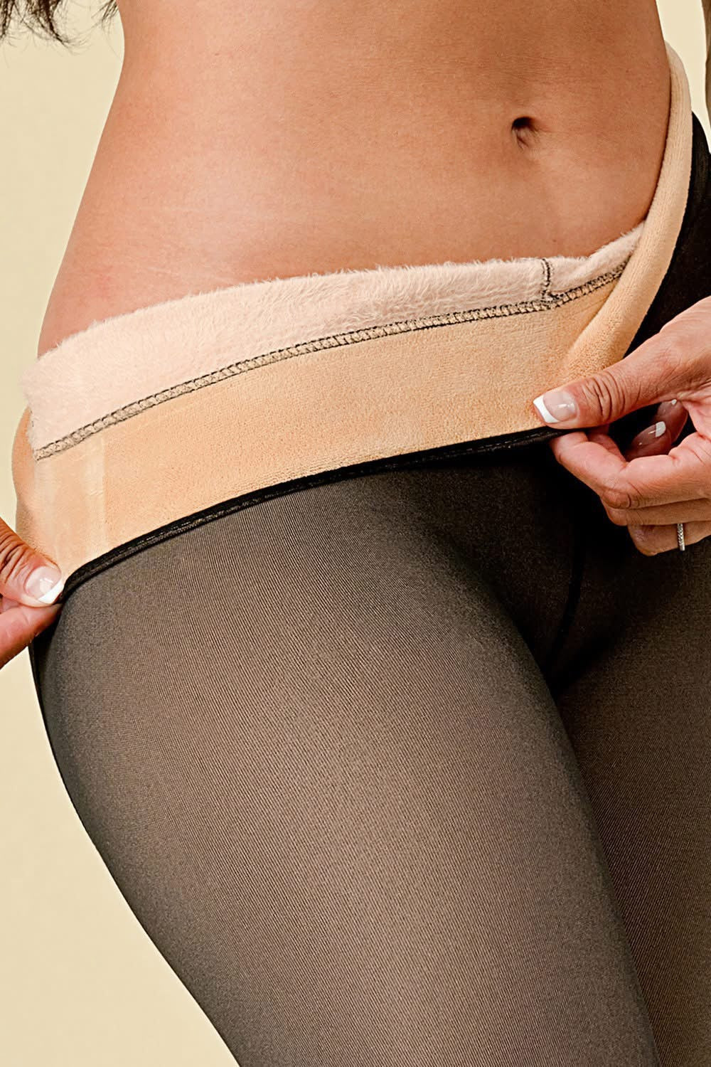 Jennica Black or Nude Fleece Lined Leggings