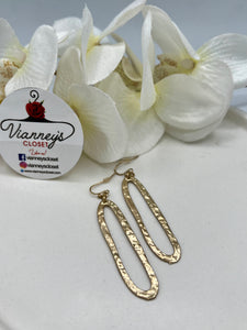 Nathalie Gold Earrings with Dangle Ovals