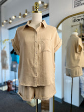 Load image into Gallery viewer, Hailey Light Taupe Button Up Blouse