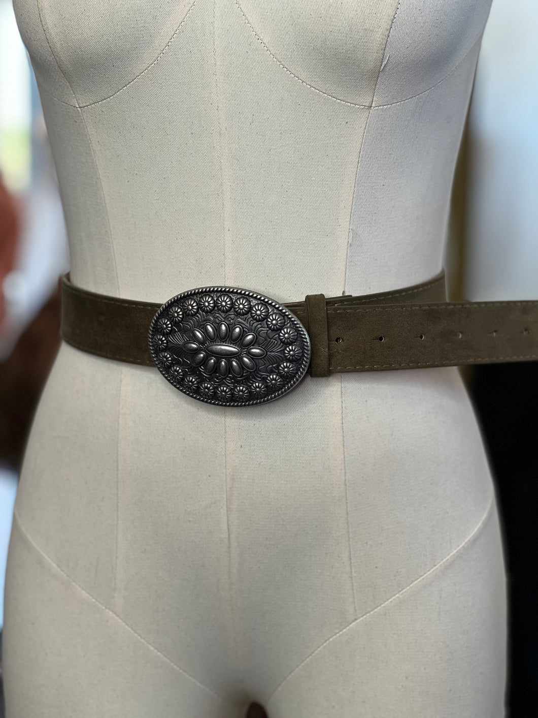 Valerie Silver Buckle Leather Belt