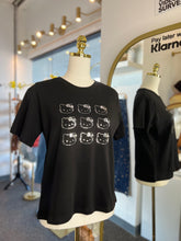 Load image into Gallery viewer, Kitty Foil Print Round Neck Soft Stretchy Tee