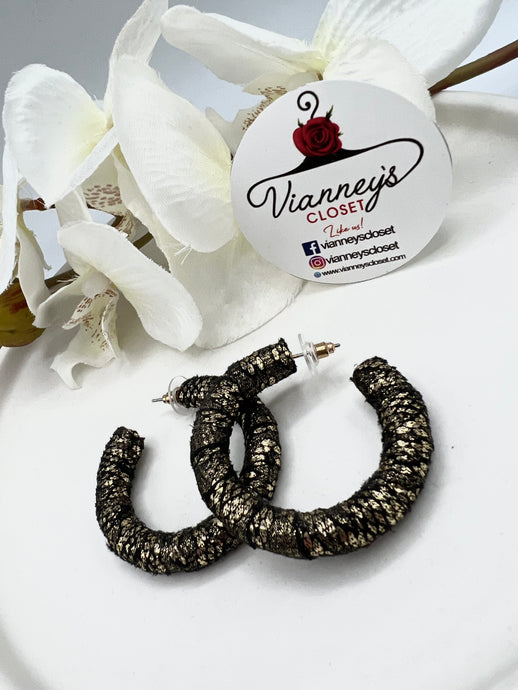 Lisa Black and Gold or Black and Silver Earrings