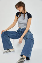 Load image into Gallery viewer, Devonna The Vintage Low Jean with Multiple Cargo Pockets