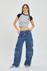 Devonna The Vintage Low Jean with Multiple Cargo Pockets