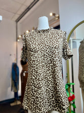 Load image into Gallery viewer, Vanessa Leopard Ruffle High Stretchy High Neck Top