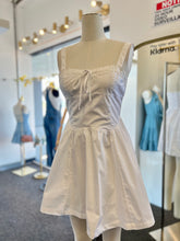 Load image into Gallery viewer, Claire White A Line Cotton Dress
