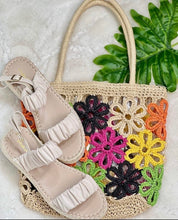 Load image into Gallery viewer, Destiny Black or Off-White Casey One Band Ankle Strap Platform Sandal