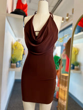 Load image into Gallery viewer, Monique Wine or Black Open Back Mini Dress