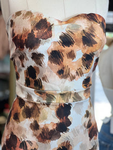 Andrea Animal Print Strapless Padded Stretchy Tube Dress