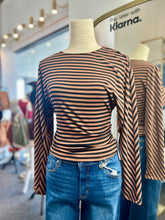 Load image into Gallery viewer, Melanie Round Neck Long Sleeve Ruched Knit Top