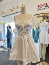 Load image into Gallery viewer, Claire White A Line Cotton Dress